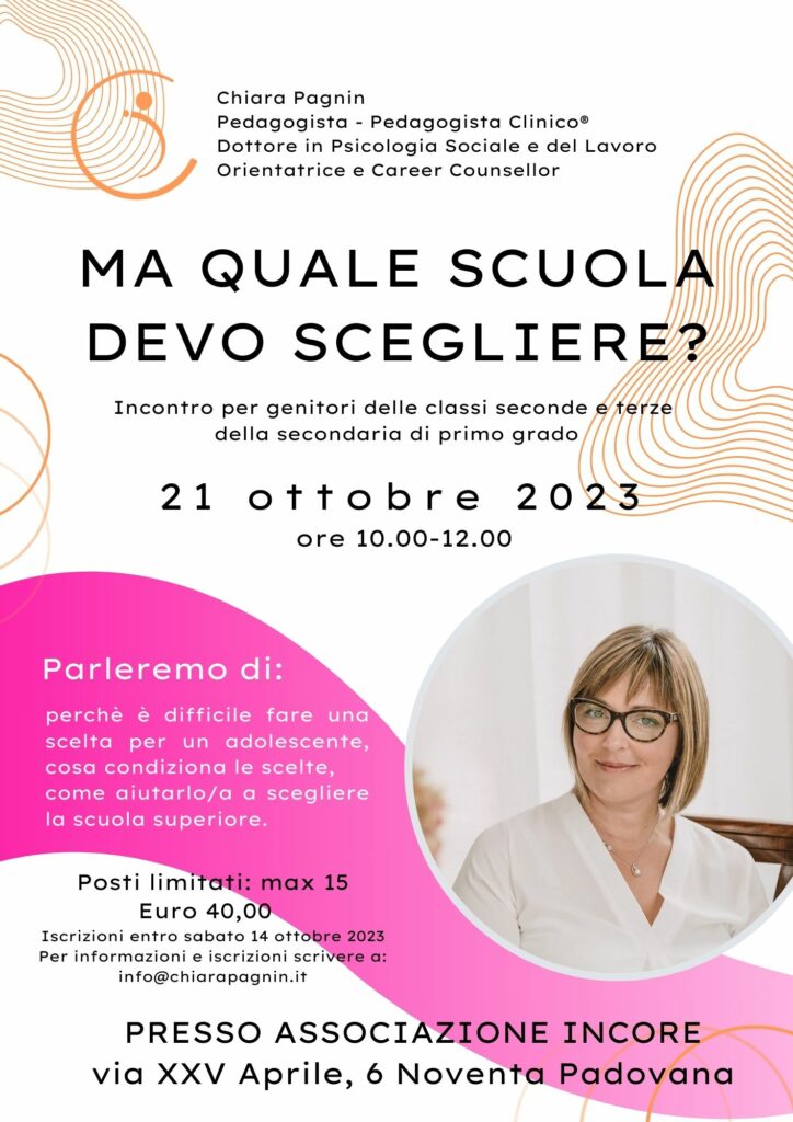 Incontro orientamento genitori – 21 ottobre 2023
